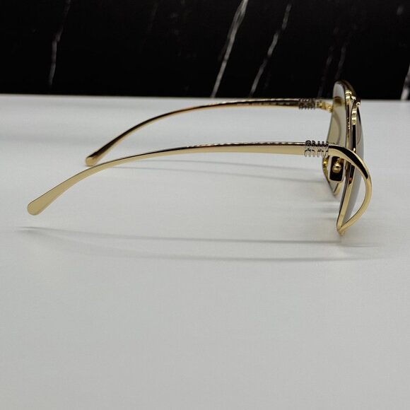 NEW MIU MIU MUA55S 5AK10R SUNGLASSES GOLD WOMEN MU A55S, SMU A55 main image 11